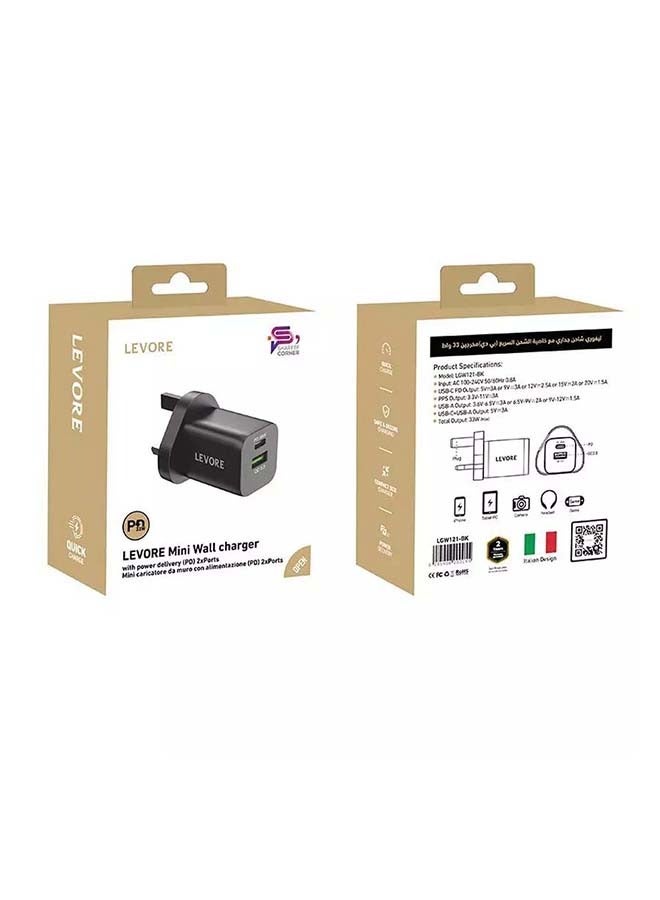 LEVORE Wall Charger 33W - Black - Image 4