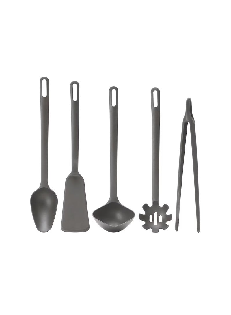 5-piece kitchen utensil set, grey - Image 3