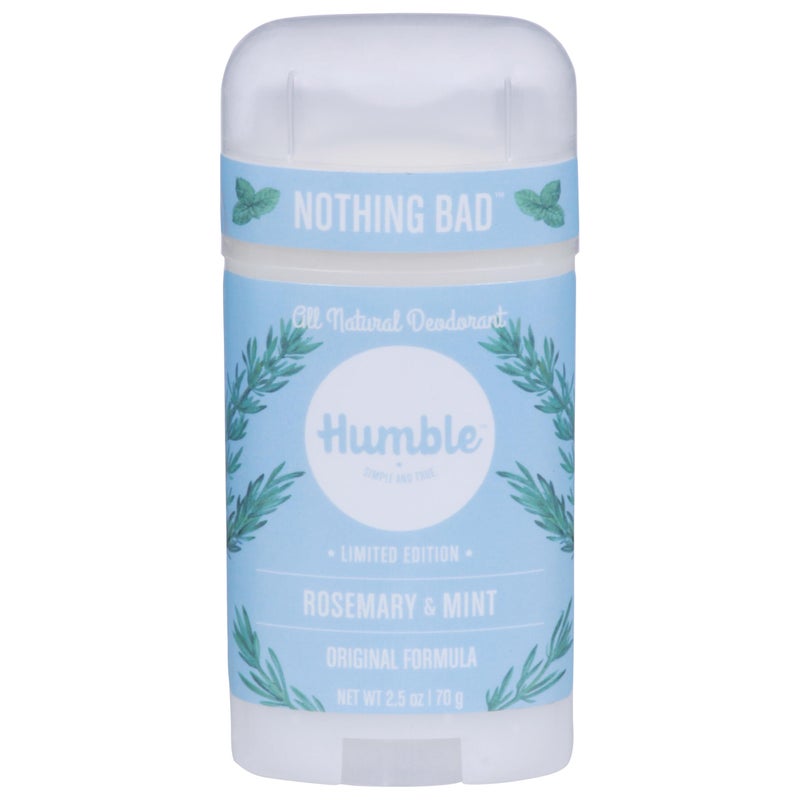 HUMBLE SIMPLE AND TRUE. HUMBLE BRANDS Original Formula Aluminum-free Deodorant. Long Lasting Odor Control with Baking Soda and Essential Oils, Rosemary Mint, Pack of 1
