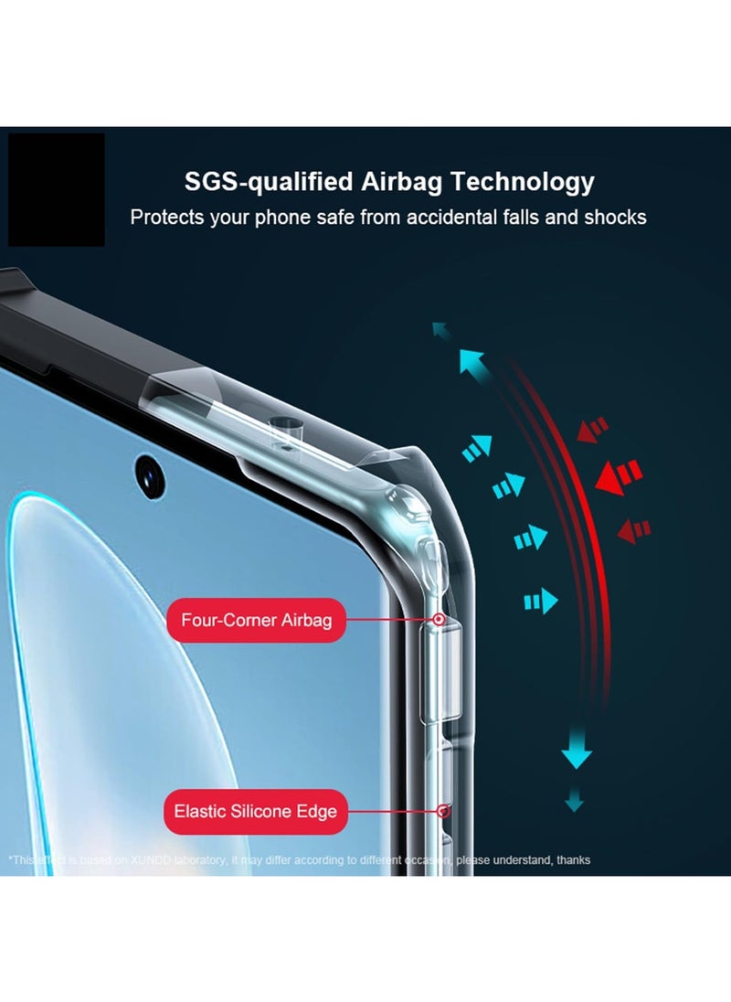 Case Compatible with Oppo Reno 13F 5G, [Droproof] [Sweat-Proof] [Fingerprint-Proof] Shockproof Protective Phone Case -Black
