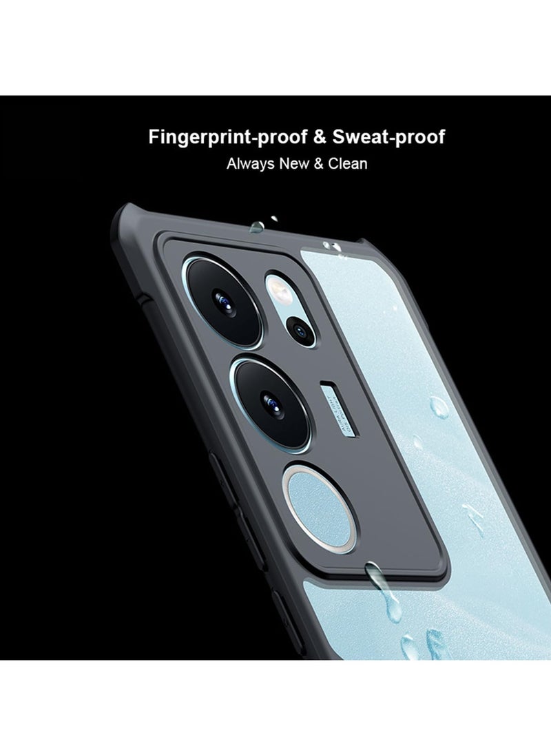 Case Compatible with Oppo Reno 13F 5G, [Droproof] [Sweat-Proof] [Fingerprint-Proof] Shockproof Protective Phone Case -Black