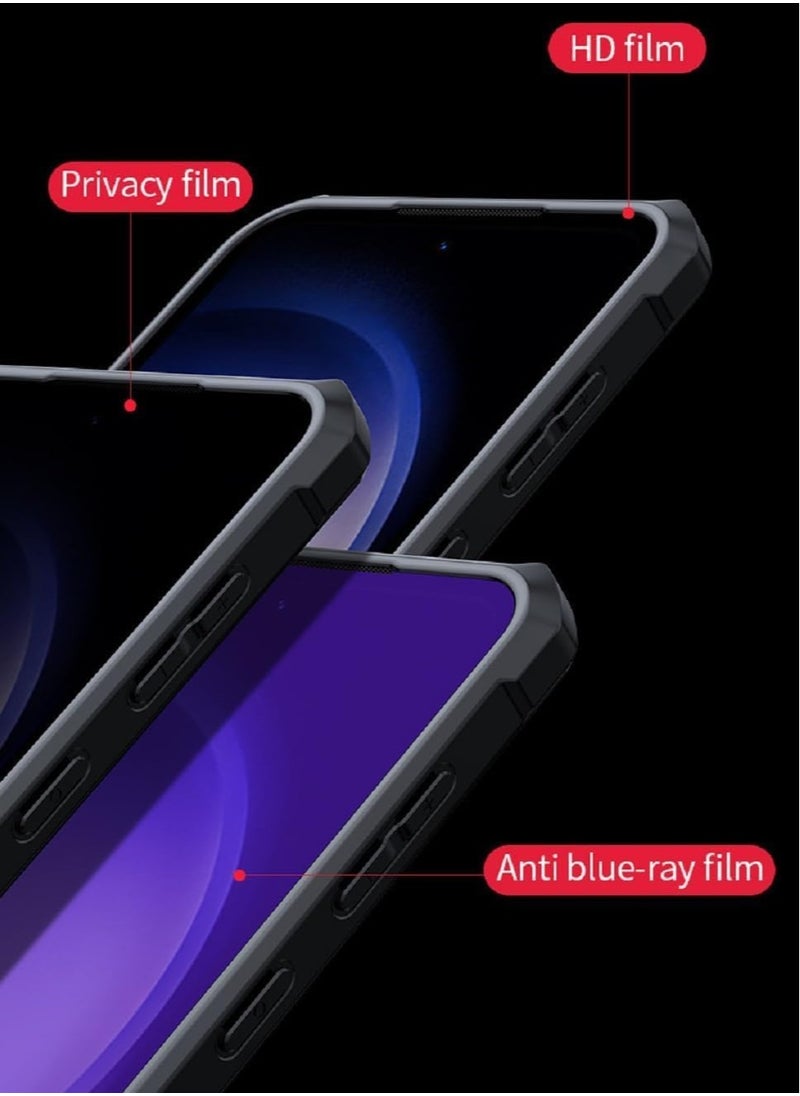 Case Compatible with Oppo Reno 13F 5G, [Droproof] [Sweat-Proof] [Fingerprint-Proof] Shockproof Protective Phone Case -Black