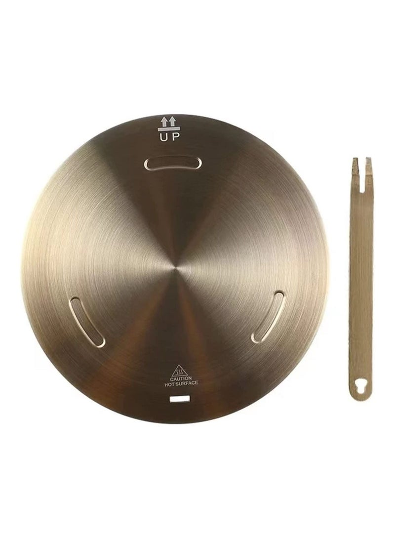 Induction Cooktop Mat, Heat Conduction Plate for Gas Stove, Diffuser Cooking Adapter with Removable Handle Milk Coffee Cookware Cooking, 9.45 inch - Image 1