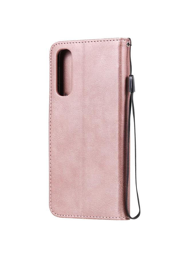 S-TOP Case For Oppo Reno3 Pro 4G Solid Color Horizontal Flip Protective Leather Case with Holder & Card Slots & Wallet & Photo Frame & Lanyard - Image 3