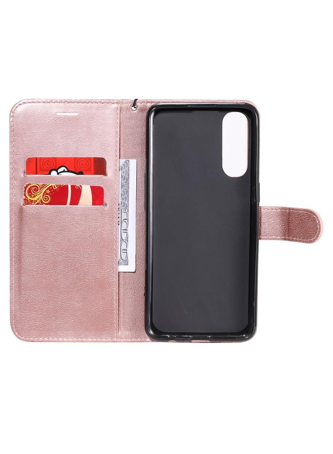 S-TOP Case For Oppo Reno3 Pro 4G Solid Color Horizontal Flip Protective Leather Case with Holder & Card Slots & Wallet & Photo Frame & Lanyard - Image 4