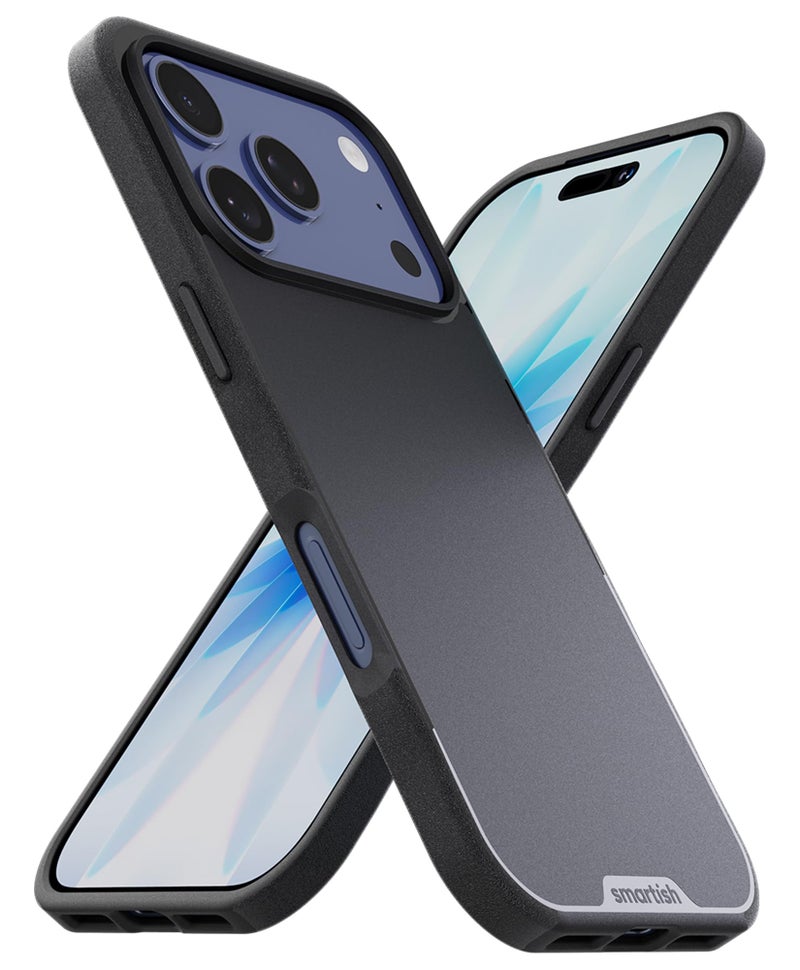 SmartishÂ® iPhone 17 Pro MagSafe Case - Gripmunk Magnetic Slim Case [Lightweight + Protective] Thin Grip Cover with Microfiber Lining for Apple iPhone 17 Pro - Black Tie Affair - Image 1