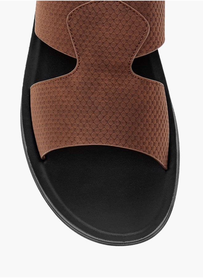 LBL by Shoexpress Men Textured Slip-On Arabic Sandals  - Image 3