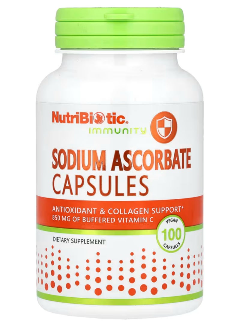 Nutribiotic, Immunity, Sodium Ascorbate, 100 Vegetarian Capsules
