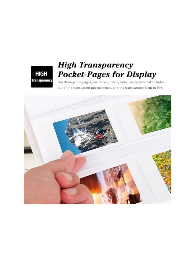 The Bros 256 Photos Album for Fujifilm Instax Mini Camera/Polaroid 2”x3” ZINK Pictures, 2x3 Photo Album Book for Fujifilm Instax Mini 11 12 evo 9 90 70 40 8 Instant Camera, For Instax Mini Instant Film (White) - Image 3