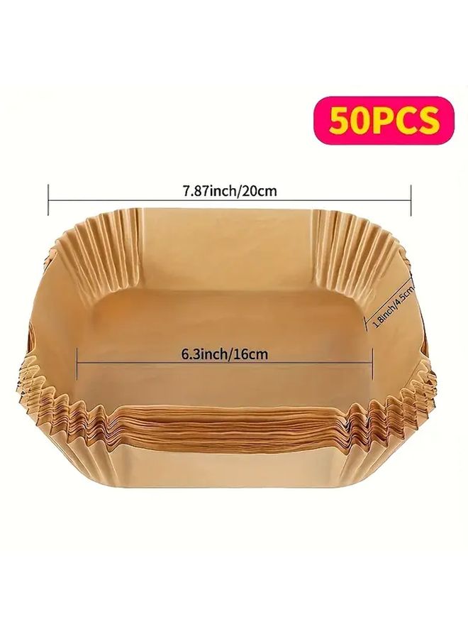 100pcs Waterproof Non Stick Parchment Paper Liners For Air Fryer Oven Microwave BBQ - Image 2