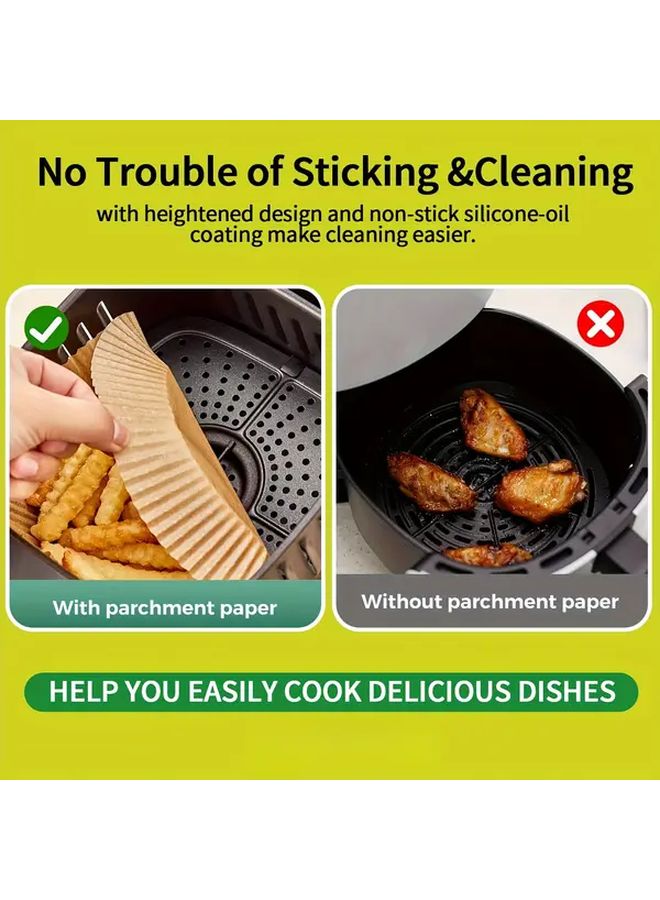 100pcs Waterproof Non Stick Parchment Paper Liners For Air Fryer Oven Microwave BBQ - Image 4