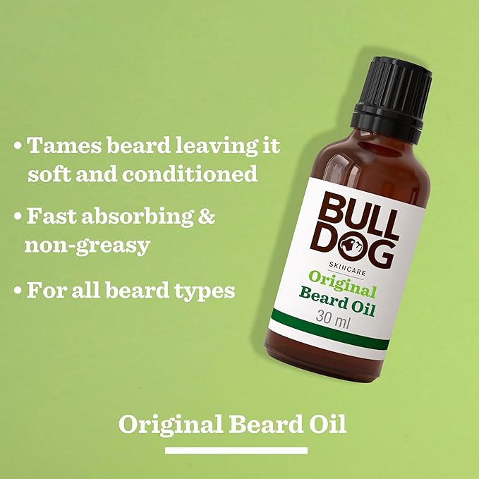 Bulldog Skincare Original Beard Oil Mens Grooming Beard Moisturiser for Softer Supple Beards 30g - Image 2