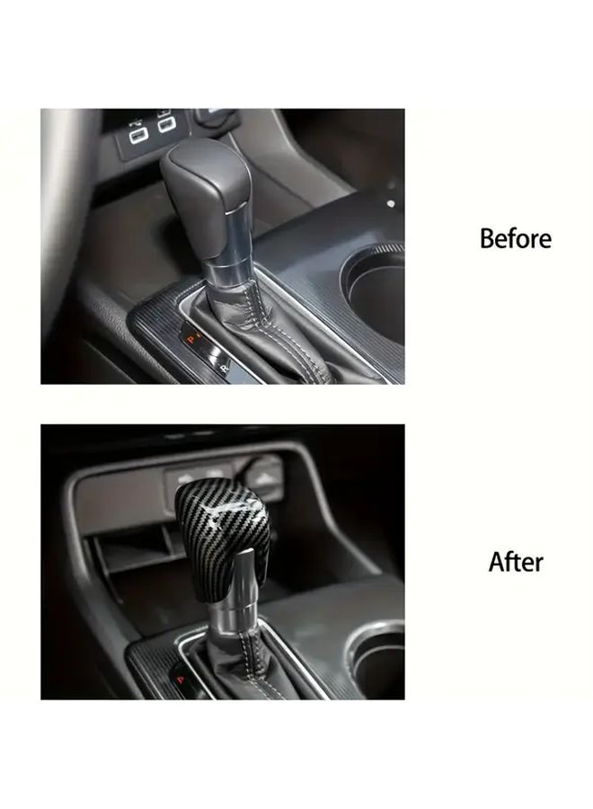 Carbon Fiber Pattern Red Car Console Shift Knob Covers For Honda Civic 2022 2025 CRV HRV 2023 2025 And Accord 2018 2025 - Image 4
