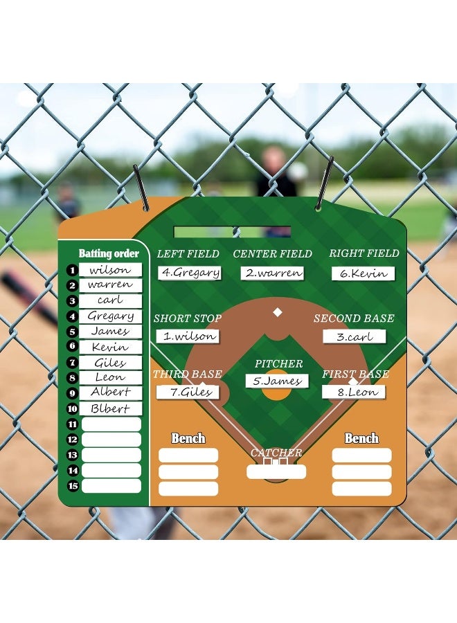 Geyee 34 Pcs Magnetic Baseball Lineup Board for Coach - Image 5