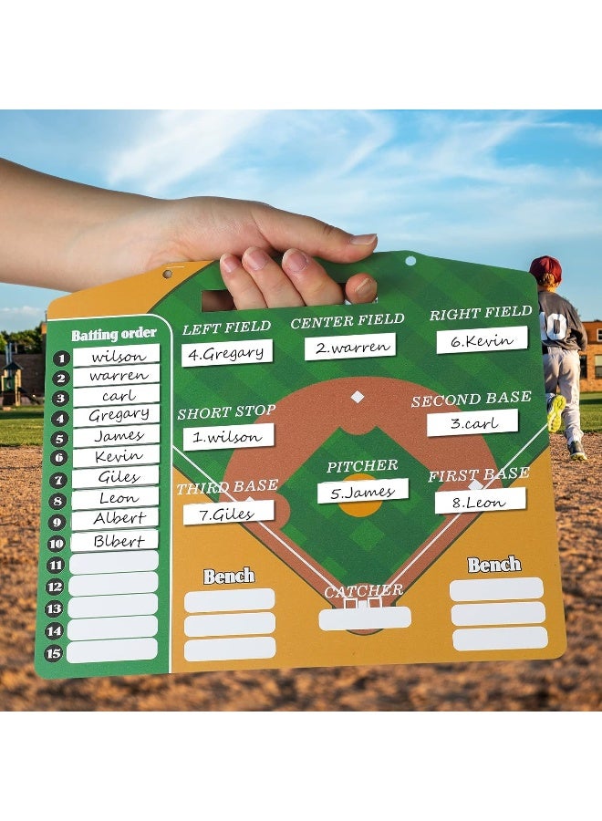 Geyee 34 Pcs Magnetic Baseball Lineup Board for Coach - Image 3