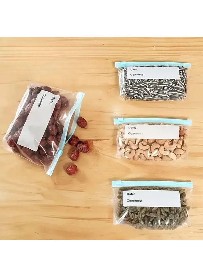 15pcs Reusable Food Grade Ziplock Storage Bags With Slider Zipper Airt Seal - Image 2