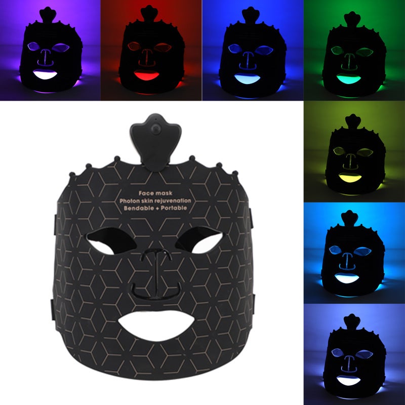 LED Face Cover: 7 Color Light, 240 Light Beams, Full Face Coverage - Lightweight Ultra Thin Design, Skin Rejuvenation Device for Home Skin Care, Youthful Complexion - Image 3