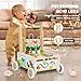 Frogprin Wooden Baby Walker Baby Push Walker Adjustable Speed Baby Walker with Wheel Toddler Activity Center Toys Montessori Farm Walker Toy with Shape Sorter Carrot Harvest for Boys and Girls - Image 4