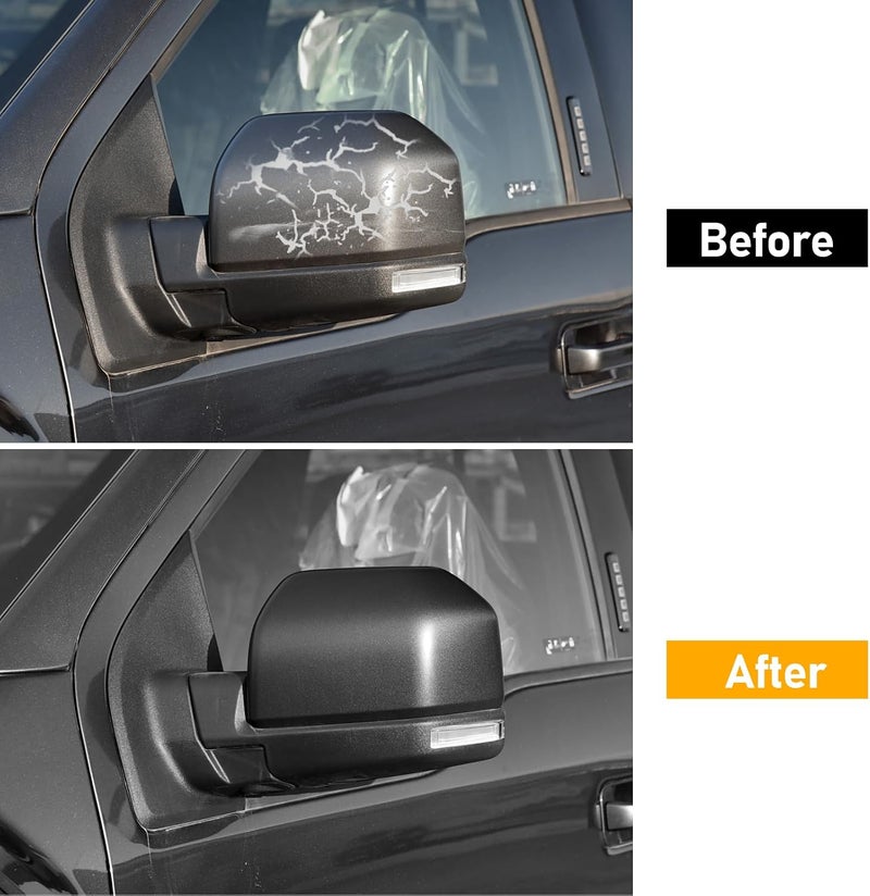 Moonlinks Compatible with Ford F150 2015 2016 2017 2018 2019 2020 Left Side Mirror Cover Replacement, Textured Black Left Driver Side Door Rearview Mirror Cover Trim F150 LH Side Mirror Cap Cover - Image 5