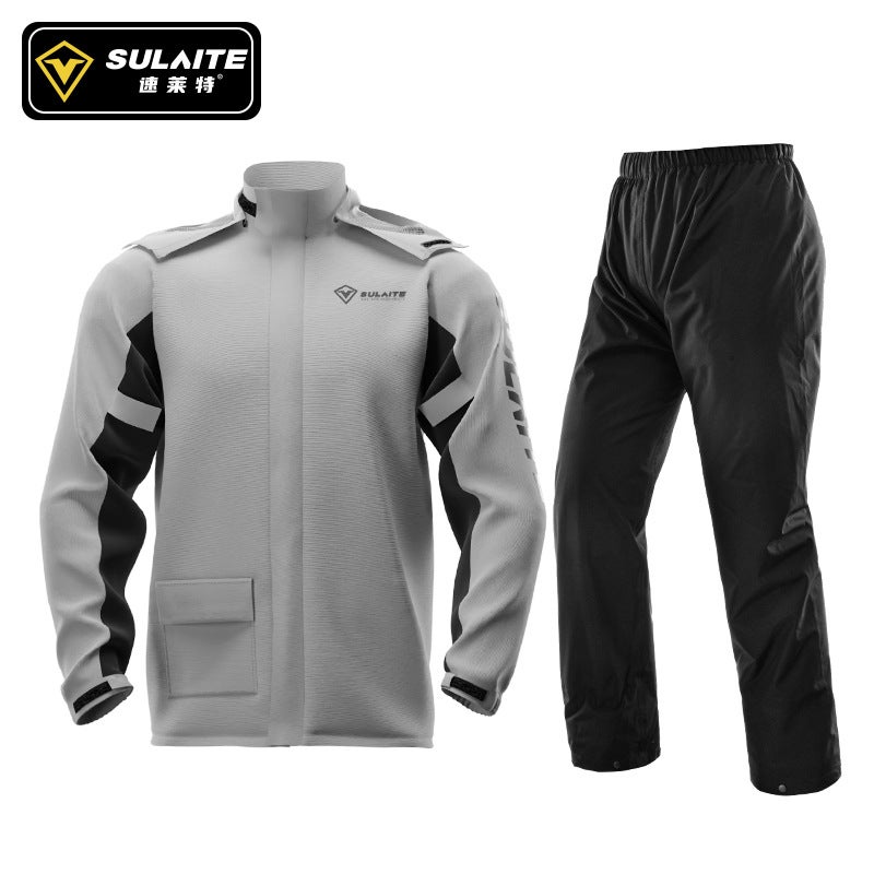 SULAE Motorcycle Rain Suit Waterproof Riding Jacket and Pants Set with Hidden Shoe Covers - Image 2