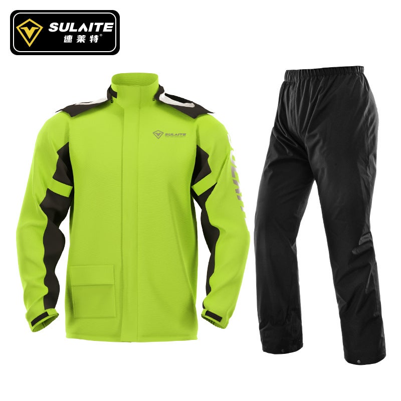 SULAE Motorcycle Rain Suit Waterproof Riding Jacket and Pants Set with Hidden Shoe Covers - Image 5