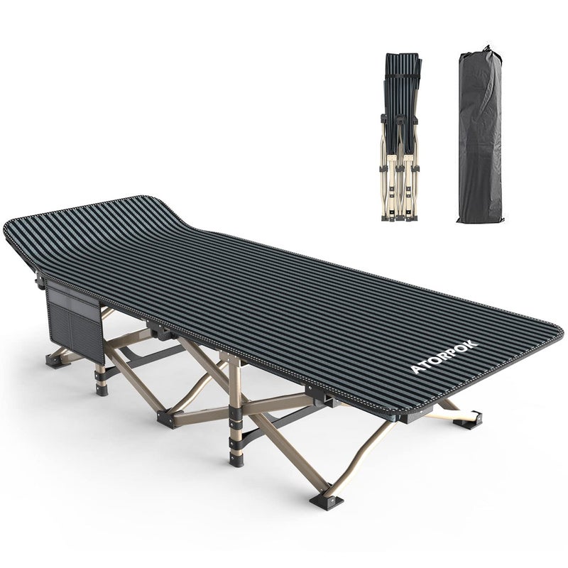 ATORPOK Camping Cot for Adults Comfortable, Tent Folding Cot for Sleeping, Lightweight Folding Bed with Carry Bag for Kids Supports 450 lbs, Office Na - Image 1