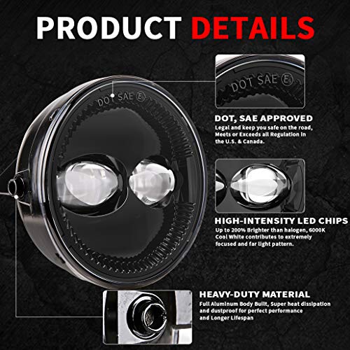 Z-OFFROAD DOT Approved LED Fog Lights for 2006-2014 Ford F150 2006 2007 2008 2009 2010 2011 2012 2013 2014 F150, Bumper Driving Lamp Set Assembly Kit - Black - Image 2