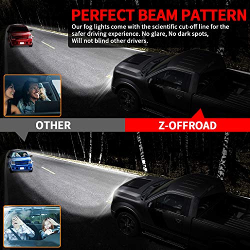 Z-OFFROAD DOT Approved LED Fog Lights for 2006-2014 Ford F150 2006 2007 2008 2009 2010 2011 2012 2013 2014 F150, Bumper Driving Lamp Set Assembly Kit - Black - Image 5