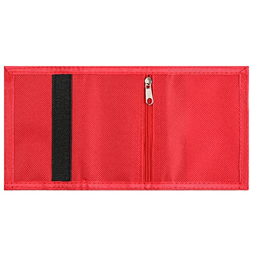 Lamiza Kids Wallet for Boys Girls Teens Trifold, Canvas Toddler Wallet for Boys, Cute Zipper Wallets Youth with Coin Pocket and Card Holders, Novelty Wallets for Childrens Birthday Gifts (Red) - Image 4