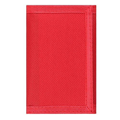 Lamiza Kids Wallet for Boys Girls Teens Trifold, Canvas Toddler Wallet for Boys, Cute Zipper Wallets Youth with Coin Pocket and Card Holders, Novelty Wallets for Childrens Birthday Gifts (Red) - Image 2