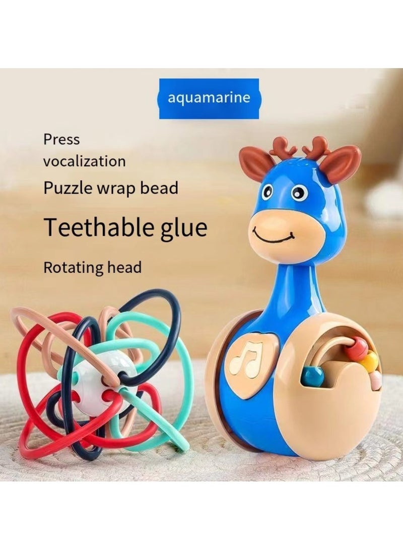 GROIC Deer Tumbler Wobbler Toy Roly-Poly Toy with Sounds  - Image 1