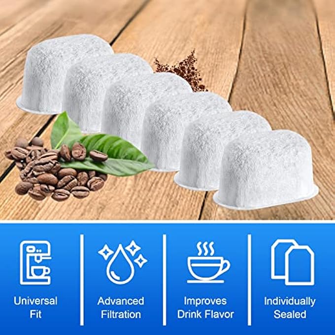 Bewafia Premium 12Pack Replacement Water Filter For Breville Bwf100 Bes870 Bes810 Bes990 Bes980 Bes920 Bes900Xl Bes870Xl Bes860Xl Bes840Xl Bkc600Xl Charcoal Water Filters Cartridge - Image 5