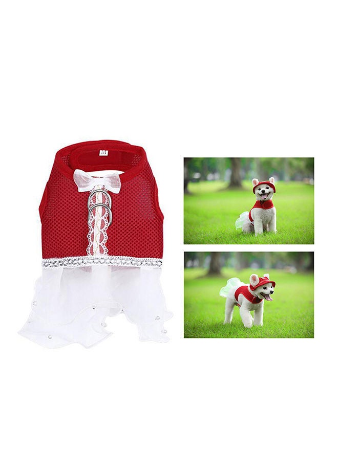 NIBEMINENT Tutu Skirt For Pet Red/White 15x1.50x15cm - Image 2