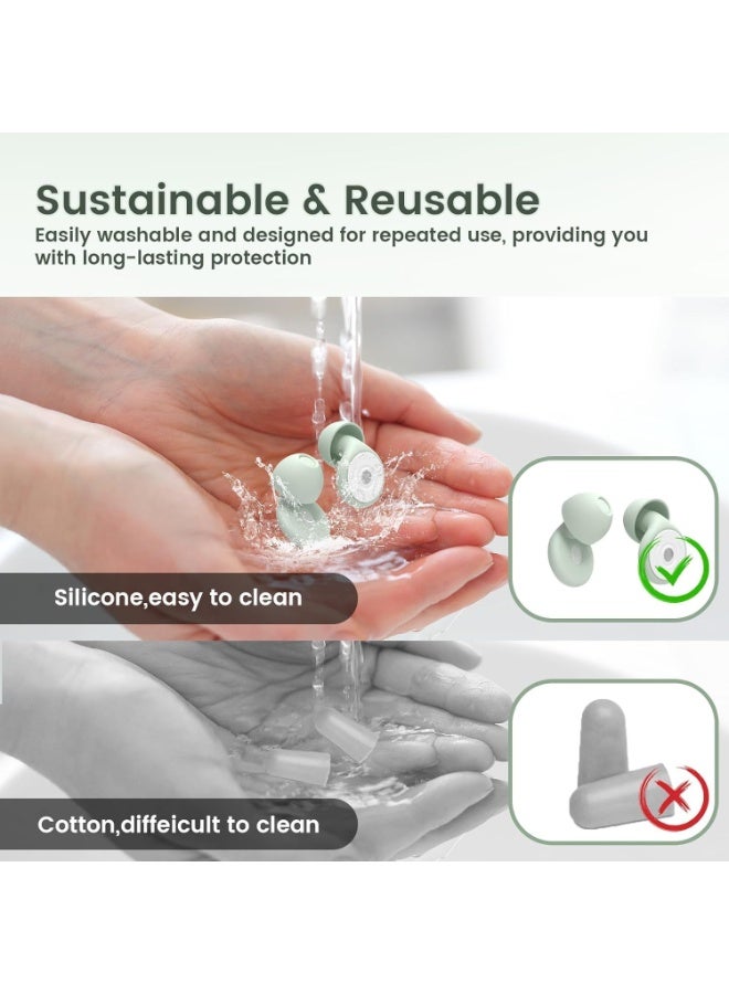 Ear Plugs, Soft Ear Plugs for Sleeping - 30dB Reusable Silicone Earplugs - Image 4