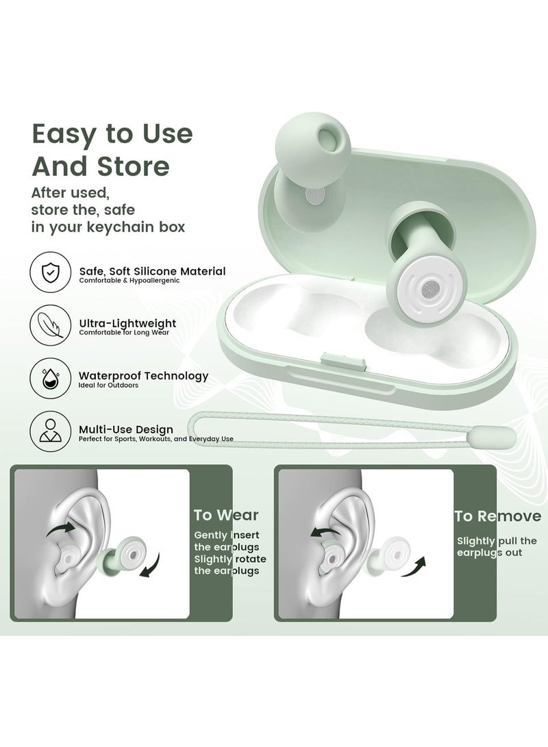 Ear Plugs, Soft Ear Plugs for Sleeping - 30dB Reusable Silicone Earplugs - Image 3