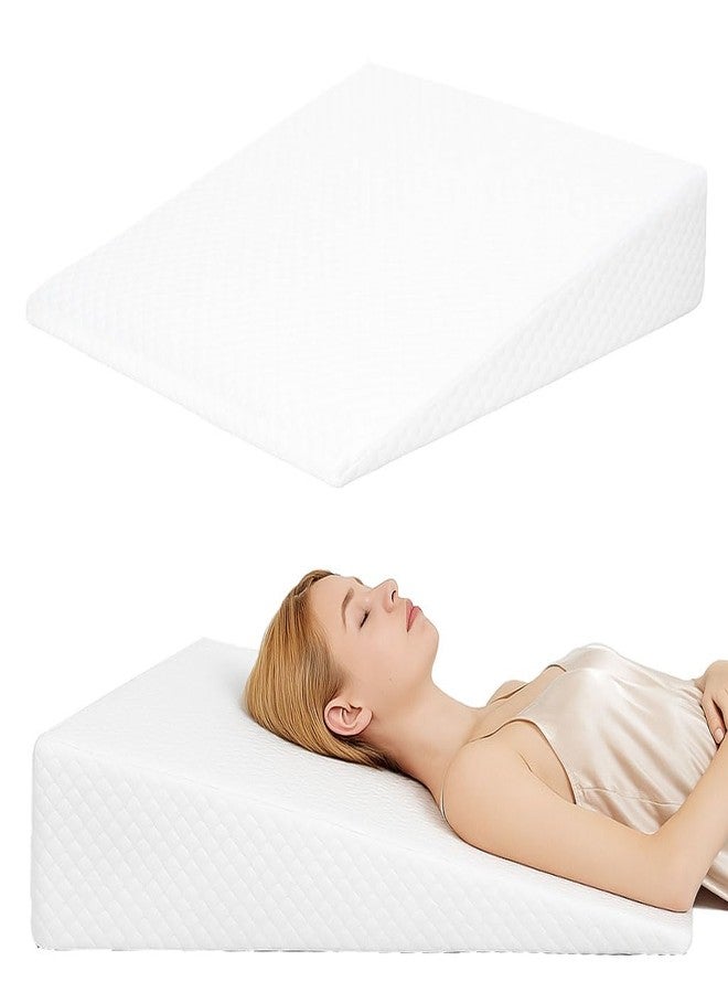 VADSBO Wedge Pillow, Bed Wedge Pillows for Sleeping, Snoring, Back Support, After Surgery, Foam Triangle Pillow, Removable Washable Cover, 7.5in/White - Image 1