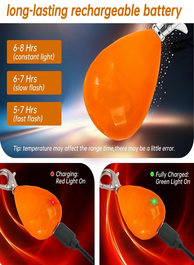 CHUKCHI 2Pack LED Rechargeable Dog Collar Lights, Light up Dog Collar, 3 Modes Dog Lights for Night Walking Waterproof Dog Light Safety for Running, Camping, Climbing, Bike - Image 3