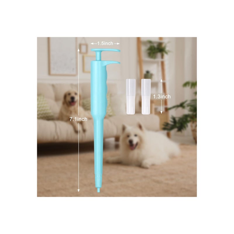 SOLARAE Pet Pill Dispenser, Pet Piller Gun Oral Tablet Capsule, Pet Piller Soft Tip Tablet Silicone Pusher Pill Feeder for Cats, Dogs, and Small Animals 2PCS (Blue) - Image 5