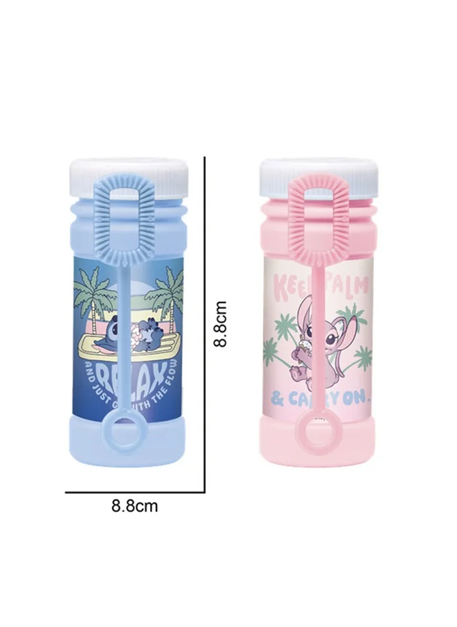 ديزني Stitch Bubble Bottle 2Pc Set - Bubbles Solution Novelty Summer Toy Activity Party
