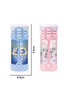 Disney Stitch Bubble Bottle 2Pc Set - Bubbles Solution Novelty Summer Toy Activity Party  - Image 2