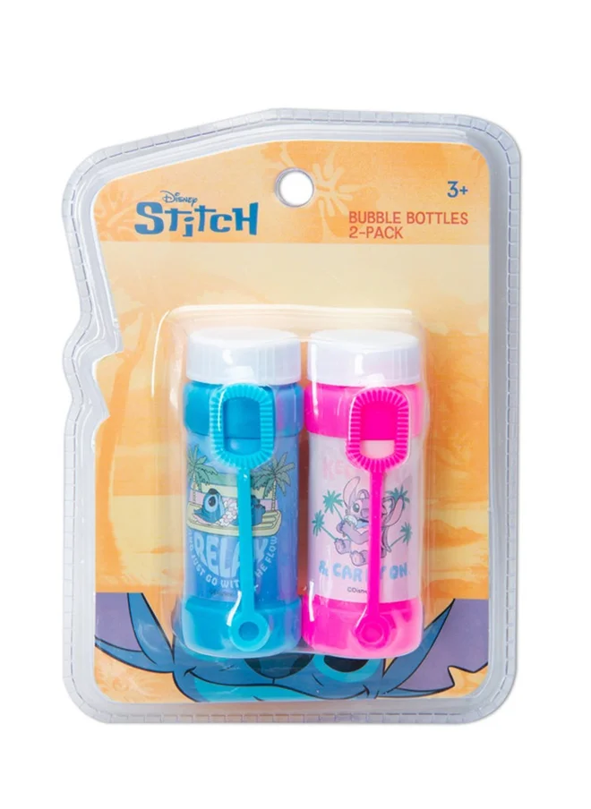ديزني Stitch Bubble Bottle 2Pc Set - Bubbles Solution Novelty Summer Toy Activity Party