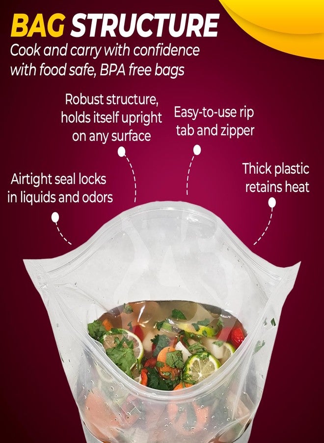 OTG Double Leak Prevention Cooking Bag for Exhaust Food Warmer & Muff pot - Wet & Dry Food - Spill Proof, Smell Sealed, Grade BPA Free - Snowmobile/ATV/UTV/Winter Sports - Image 4