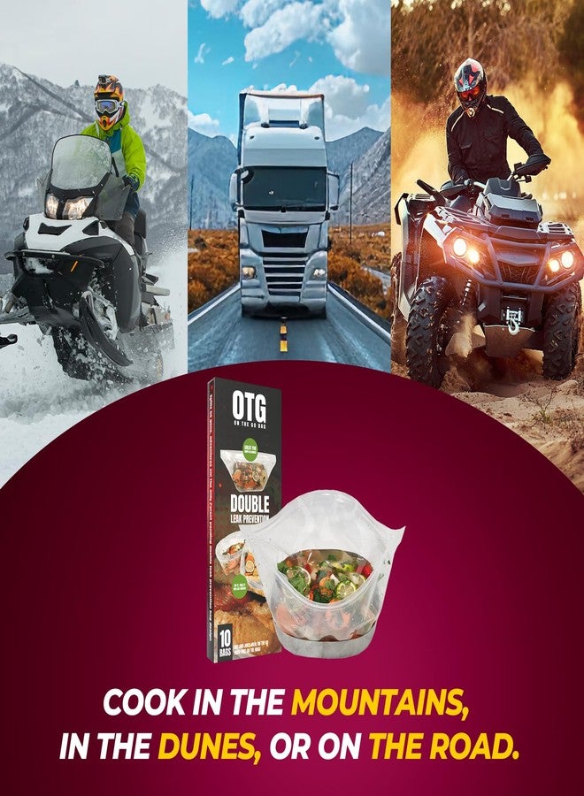 OTG Double Leak Prevention Cooking Bag for Exhaust Food Warmer & Muff pot - Wet & Dry Food - Spill Proof, Smell Sealed, Grade BPA Free - Snowmobile/ATV/UTV/Winter Sports - Image 2