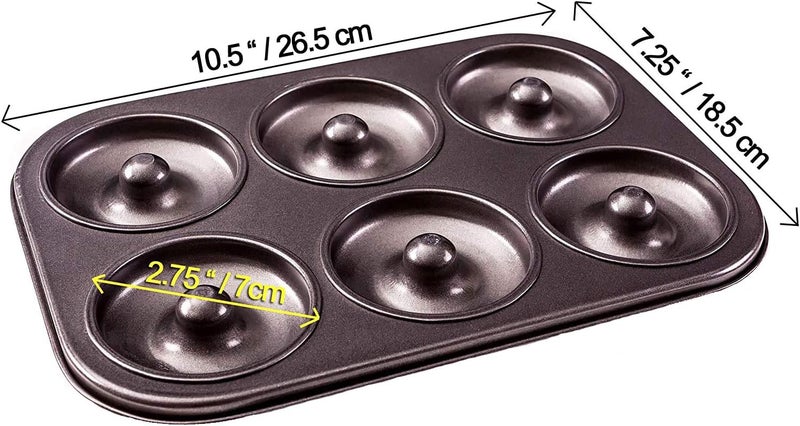 Mekbok Donut Pan by Dohnuts - Premium 6 Cup Non-Stick Mini Doughnut and Bagel maker – for Healthier Homemade Baked Cakes - Image 2