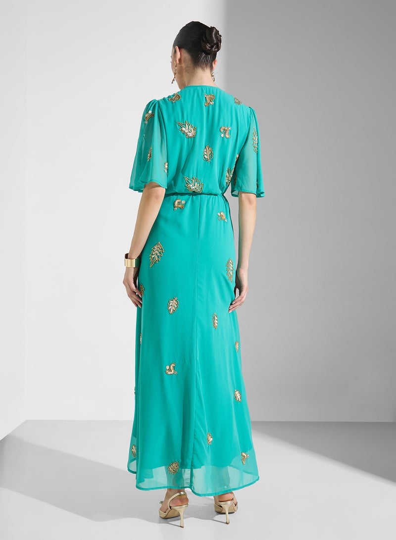 Hope & Ivy Embroidered Wrap Dress  - Image 2