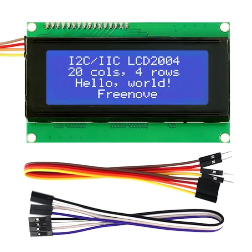 FREENOVE I2C IIC LCD 2004 Module, TWI Serial 20x4 Display, Compatible with Arduino Raspberry Pi Pico ESP32 ESP8266 - Image 1