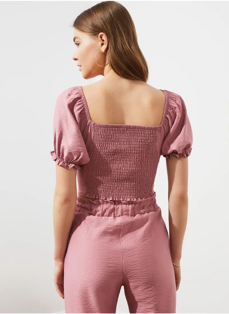 trendyol Milkmaid Crop Top