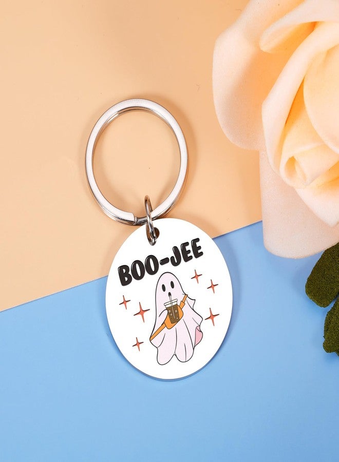 KINMES Goth Christmas Gifts for Women Christmas Boo Basket Stuffers for Her Halloween Keychain for Girls Spooky Basket Stuffers for Women Friends Boo Jee Keychain, Goth Stocking Stuffers for Teens - Image 5