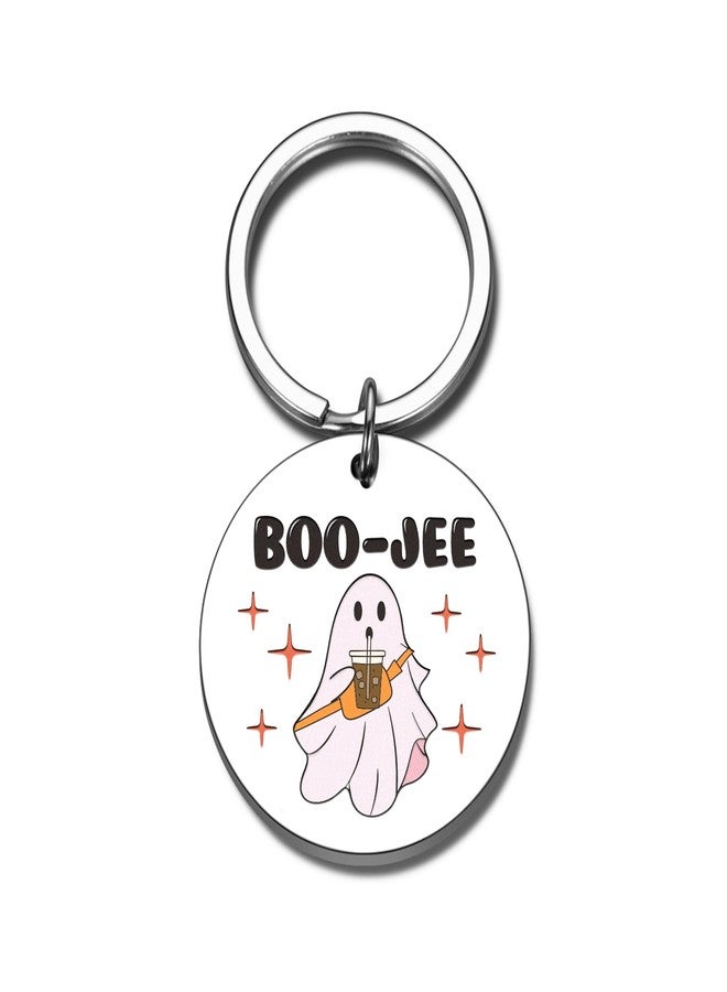 KINMES Goth Christmas Gifts for Women Christmas Boo Basket Stuffers for Her Halloween Keychain for Girls Spooky Basket Stuffers for Women Friends Boo Jee Keychain, Goth Stocking Stuffers for Teens - Image 1
