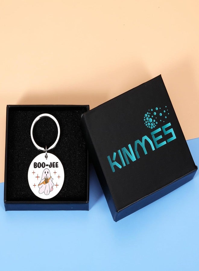 KINMES Goth Christmas Gifts for Women Christmas Boo Basket Stuffers for Her Halloween Keychain for Girls Spooky Basket Stuffers for Women Friends Boo Jee Keychain, Goth Stocking Stuffers for Teens - Image 3